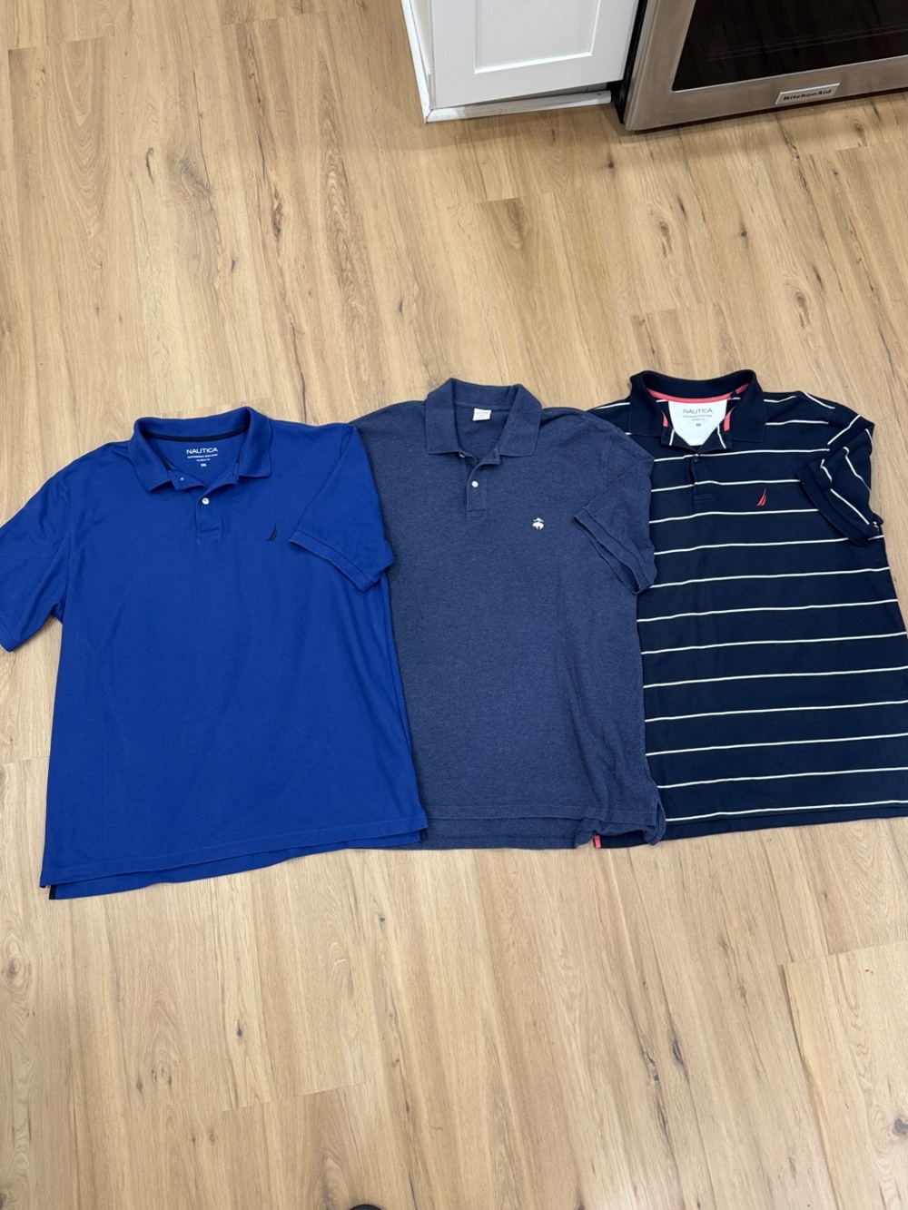 Nautica & Brooks Brothers Blue Polo Bundle - 3 Pack